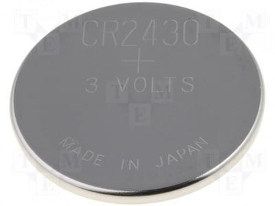 Батерия CR2430 GP BAT-CR2430/GP Батерия: литиева; CR2430,бутонна; 3V; O24x3mm; 270mAh